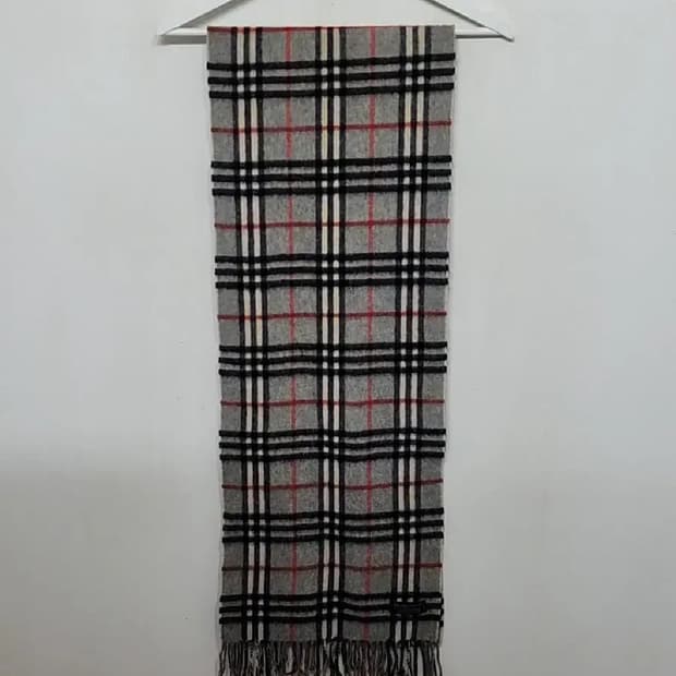 (정품) 버버리 캐시미어 머플러 체크 목도리 영국판 