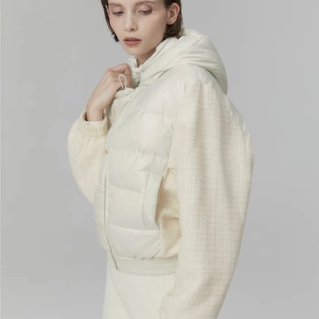 마리끌레르 아이보리 숏패딩(현재품절