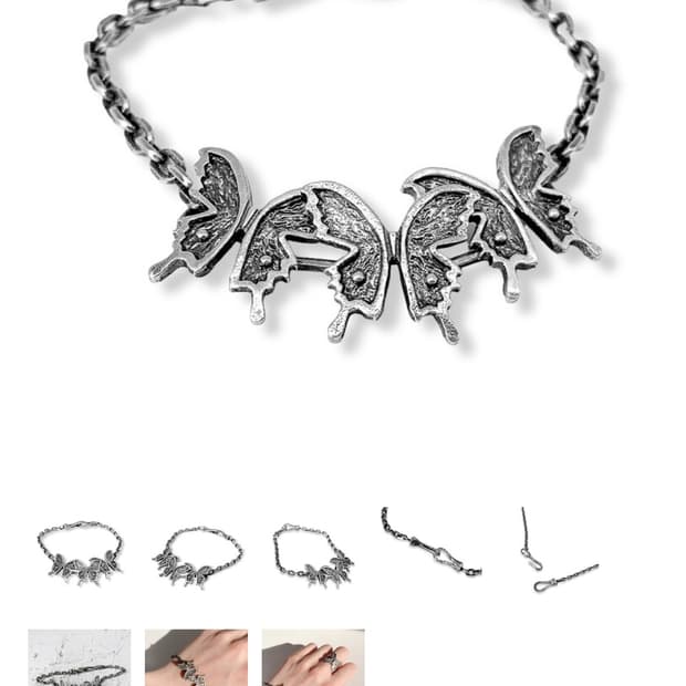 바호스튜디오 texture butterfly bracelet