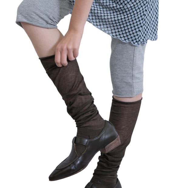 [F]퍼버즈 26ss 멜티드 스티치 양말/브라운