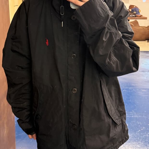 PRL 폴로 랄프로렌 블랙 후드 자켓