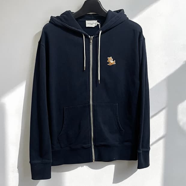 메종 키츠네 폭스 패치 집업 후드