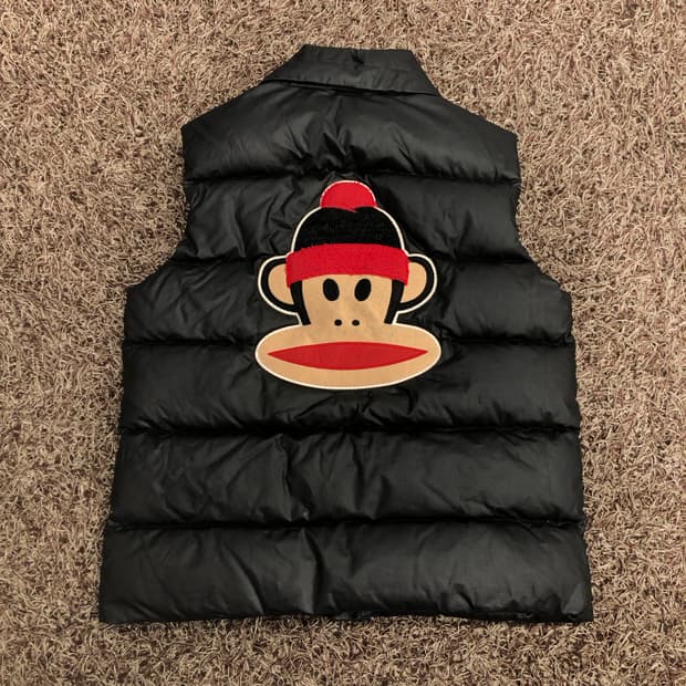 폴프랭크 빅로고 덕다운 패딩 조끼