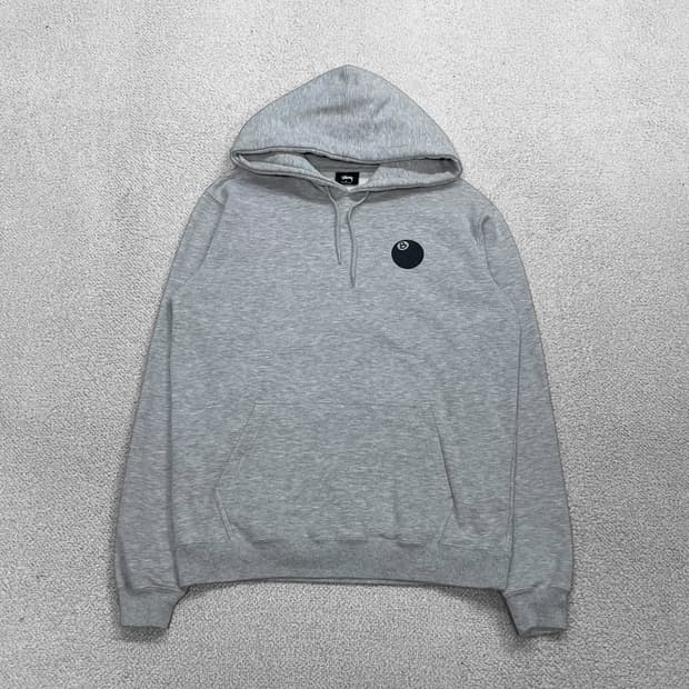 스투시 Stussy 8볼 인터네셔널 후드티 그레이