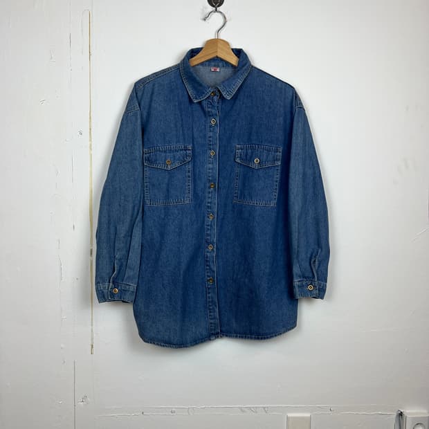 T218 JPN 포켓포인트 데님 셔츠 M