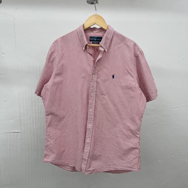 [XL] POLO SEERSUCKER 1/2 SHIRT