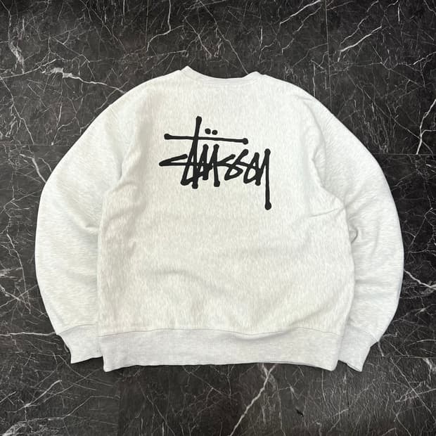 스투시 2022 베이직 크루넥 애쉬 헤더