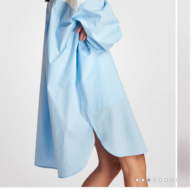 에센셜  Lichtblauwe oversized juroversiz