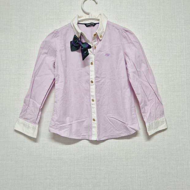 유아동 헌트키즈 핑크 스트라이프 셔츠