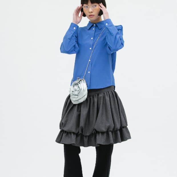 생긴스튜디오 퍼프소매 블라우스 55 66 