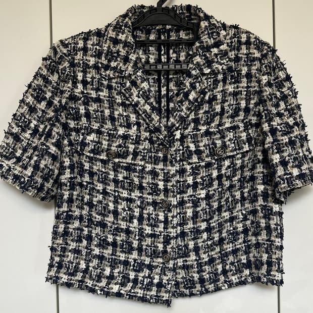 질스튜어트트위드 반팔 자켓