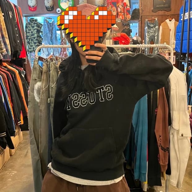 stussy Logo Embroidery Hoodie