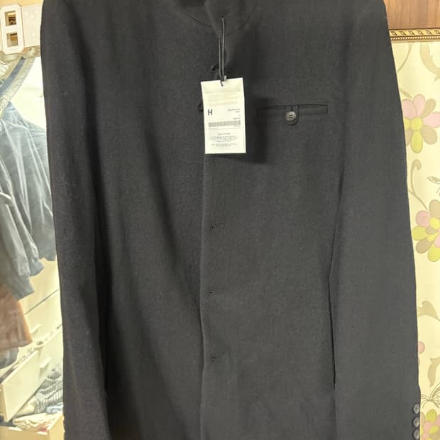 해칭룸 Stand Collar Coat Black 4