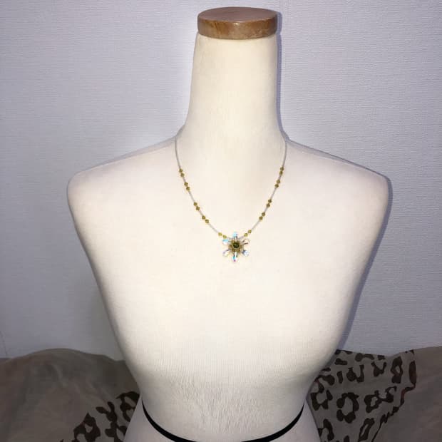 빈티지 핸드메이드 비즈 페어리 목걸이 오리엔탈 모리걸