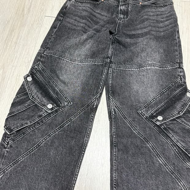베이컨트 아카이브 카고 데님 블랙 XS