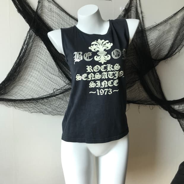 punk 00s mood printing sleeveless  