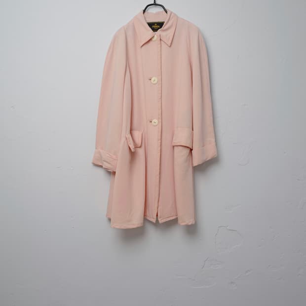 펜디 파스텔 핑크 싱글 코트