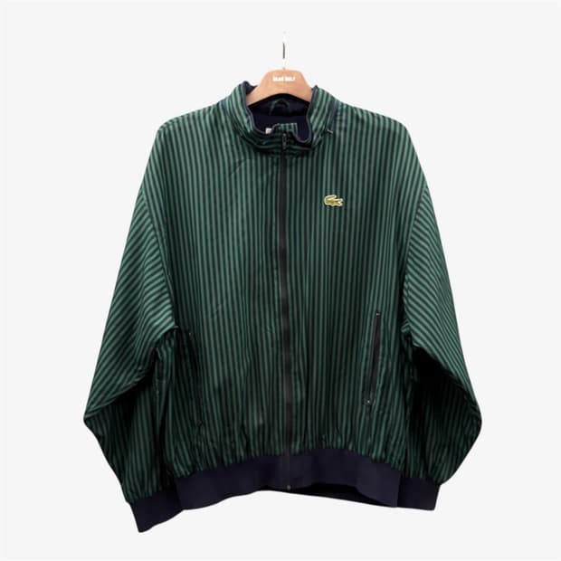 라코스테 스트라이프 블루종자켓 프렌치메이드 컬렉션 PK안감 디테일