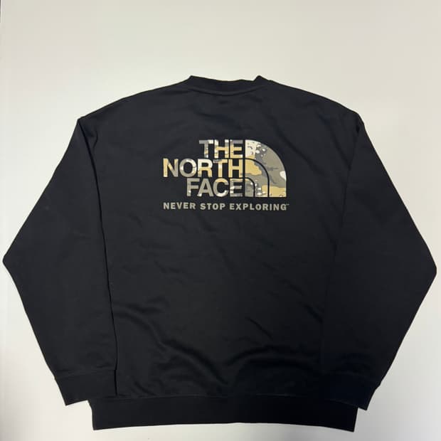 노스페이스 카모 뒷 로고 오버핏 맨투맨 2XL~XL