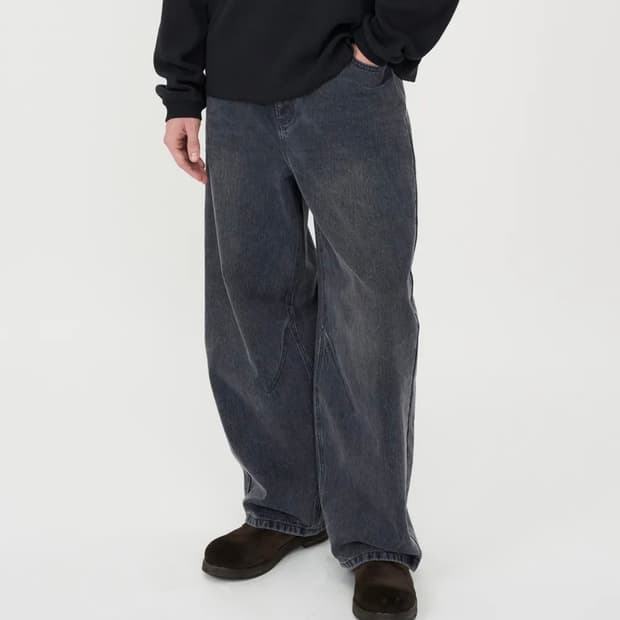 인사일런스 체인트윌 벌룬 데님팬츠