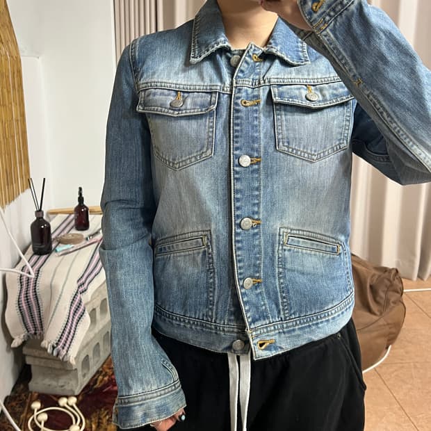 폴로진스 여성 연청 데님 트러커 자켓