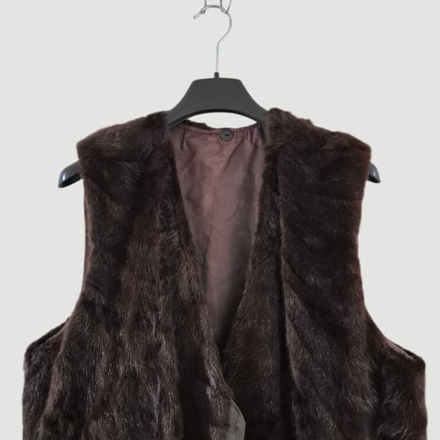 [88~99]밍크털 여우털 빈티지 롱코트 조끼 Women