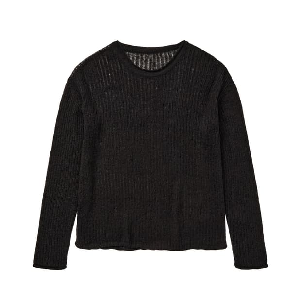 다이닛 새상품 DEINET SHEER KNIT TOP IN BLACK