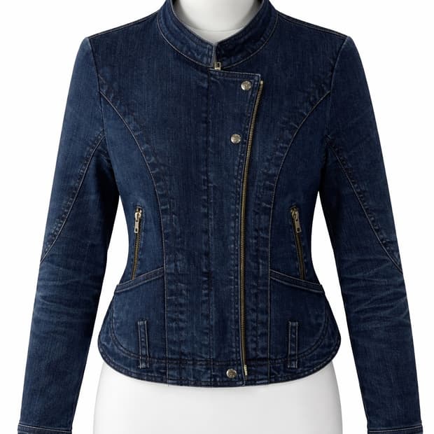 Mu Omnibus Omnia 데님 라이더 자켓