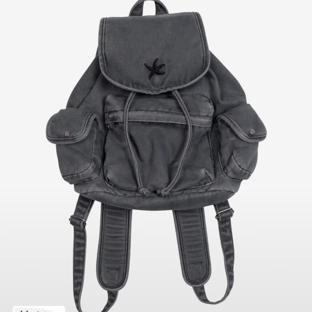 더콜디스트모먼트 데님 백팩 차콜
