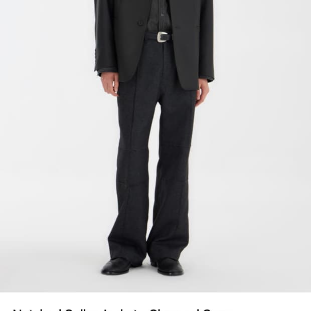 유스 노치드 자켓 m사이즈 차콜 팝니다