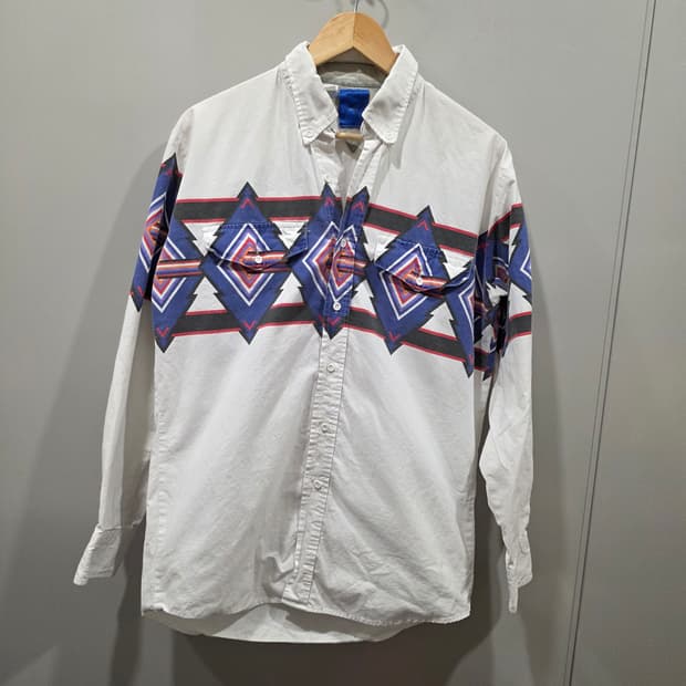 ROPER 빈티지 인디언 패턴 웨스턴 셔츠