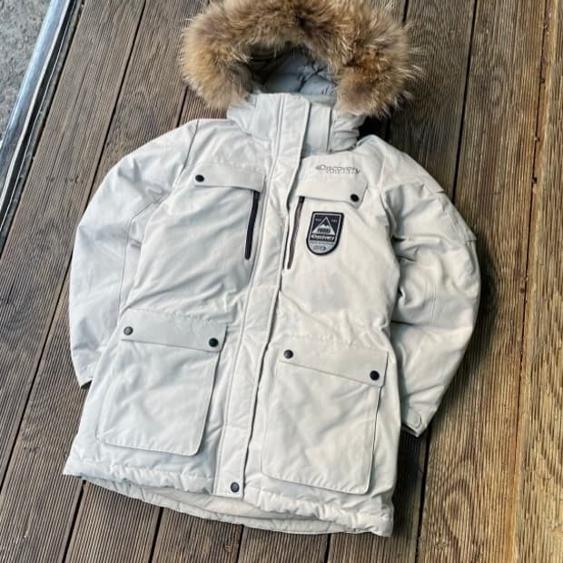 디스커버리 라쿤 구스 거위털 여자 패딩 90~95