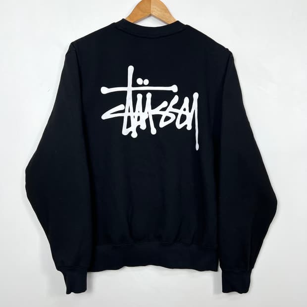 Stussy 스투시 베이직 스탁로고 블랙 맨투맨