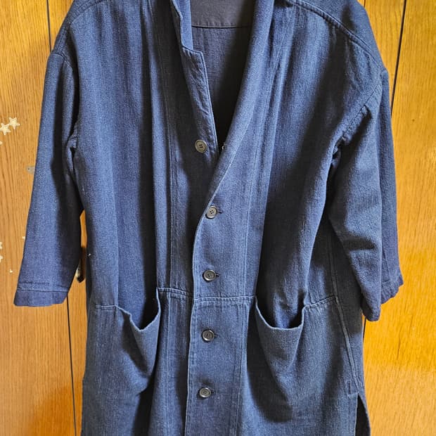 ISSEY MIYAKE 이세이미야케 플랜테이션 인디고 다이 데님 코트