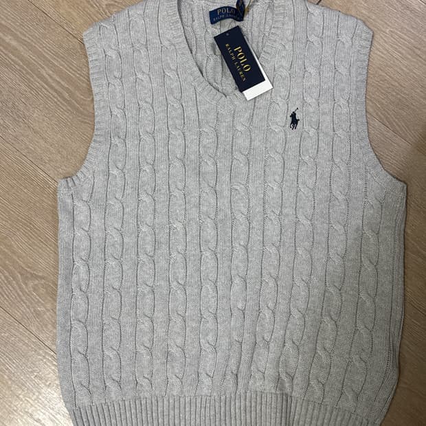 폴로 니트 조끼 그레이 M 새상품