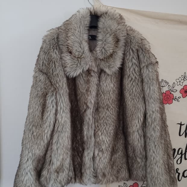 ZARA 폭스퍼 자켓