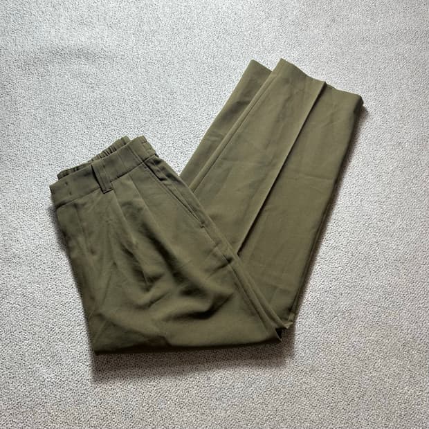MARNI 마르니 X 유니클로 카키 치노팬츠 세미와이드 L
