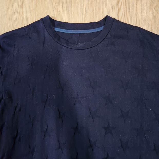 B MEN JAPAN 스타 네이비 라운드 티셔츠