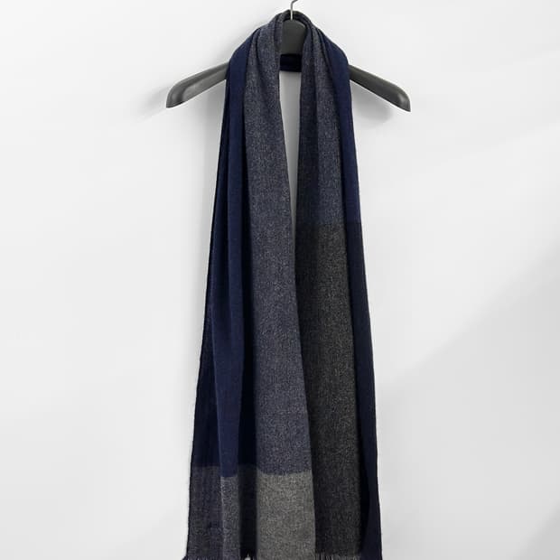 씨 바이 끌로에 캐시미어 컬러블록 프린지 스카프