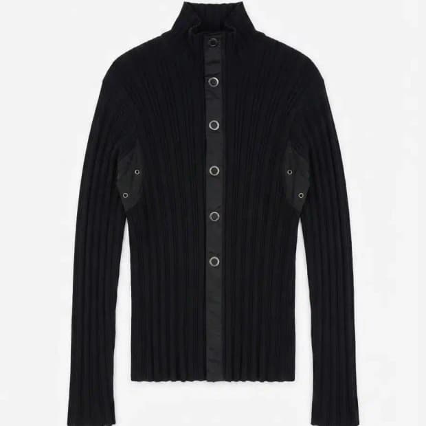 EZ by Zegna 블랙 골지 니트 M