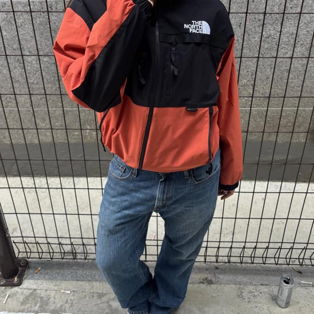 노스페이스 블랙 오렌지 바람막이