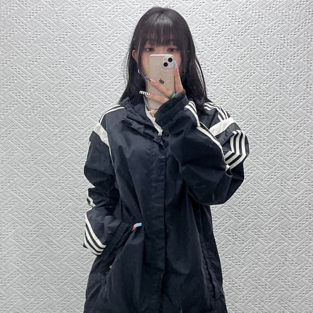 아디다스 올드스쿨 레트로 스트릿 배색 바람막이 자켓 105 C12944