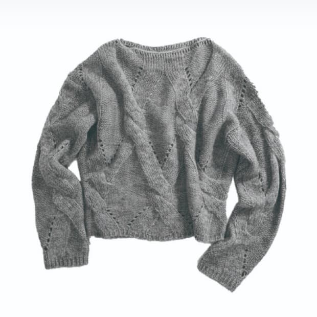 오들리워크샵 알파카 케이블 니트