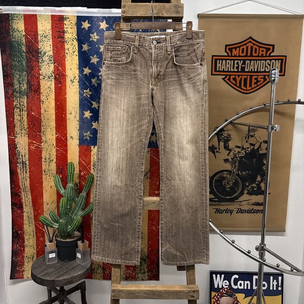 에드윈 404XV 익스클루시브 빈티지 브라운 워싱 데님팬츠 N1046  