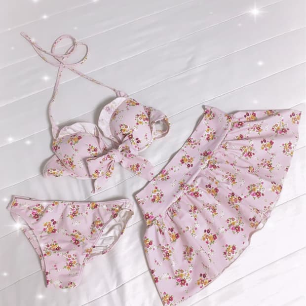 리즈리사깔 갸루 딸기우유 플라워 비키니🌷로걀 히메갸루