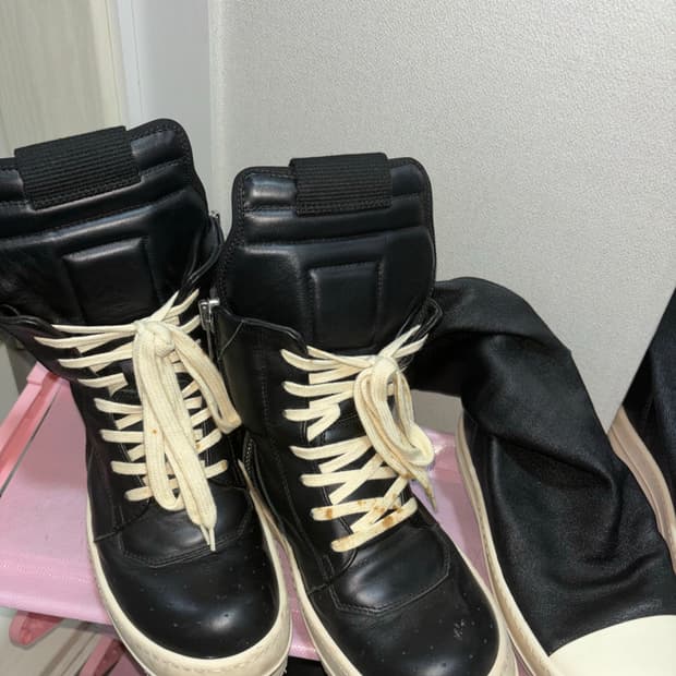 릭오웬스 지오바스켓 스니커즈 블랙