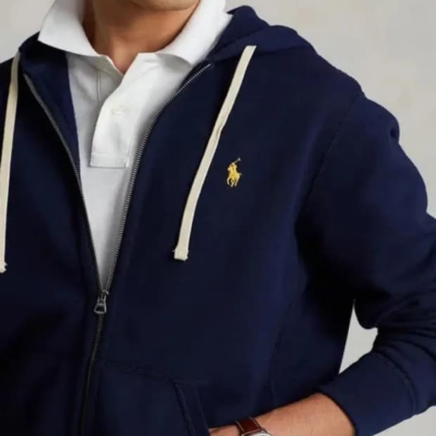 폴로랄프로렌 RL 플리스 남성 후드집업 네이비