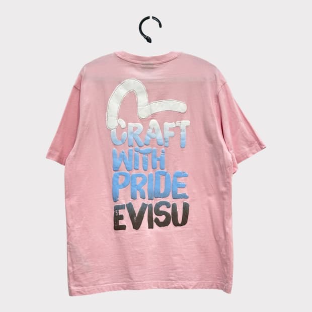 에비수 EVISU 프린팅 반팔티 100 L 연핑크