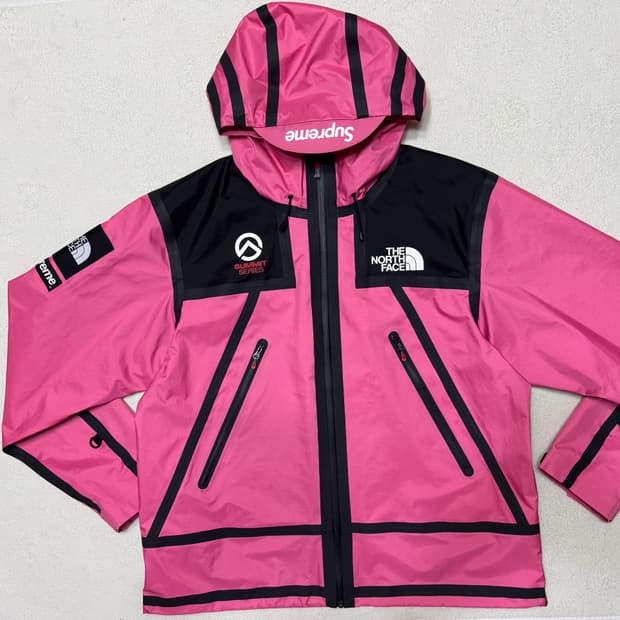 슈프림 노스페이스 서밋 시리즈 테이프 심 자켓 핑크 L