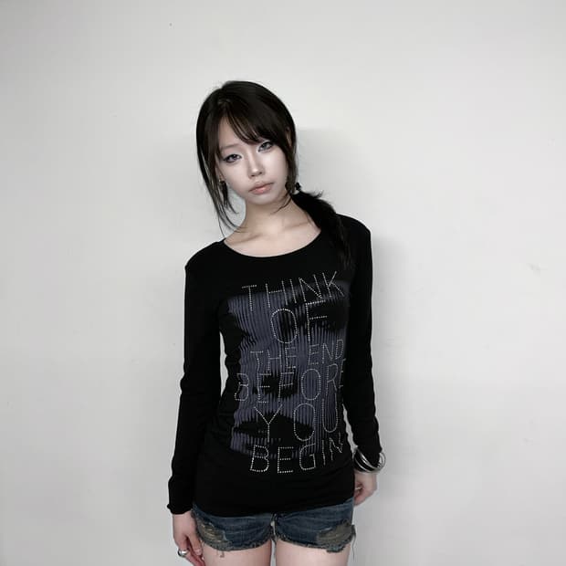 Hotfix Printed Slim Long Sleeves